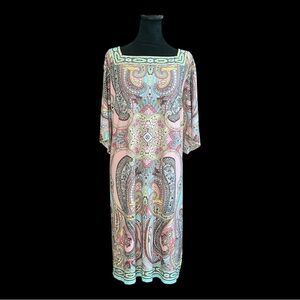 Studio One Colorful Paisley Print Dress